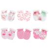 3Pair Thickened Lamb Wool Baby Gloves Anti Scratch Soft Elastic Winter Warm Newborn Mittens Infant Hand Covers Comfortable Protective Gear 0-1 Years