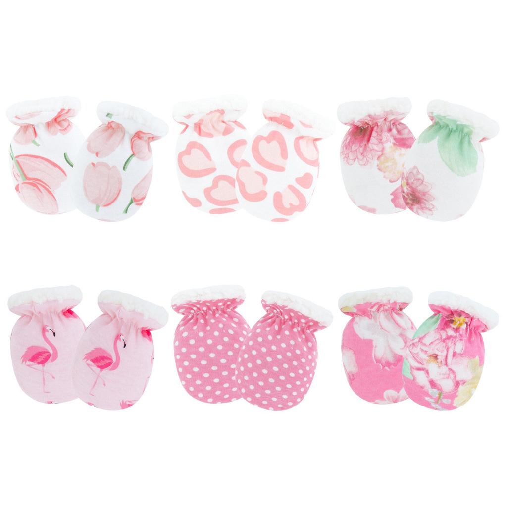 3Pair Thickened Lamb Wool Baby Gloves Anti Scratch Soft Elastic Winter Warm Newborn Mittens Infant Hand Covers Comfortable Protective Gear 0-1 Years