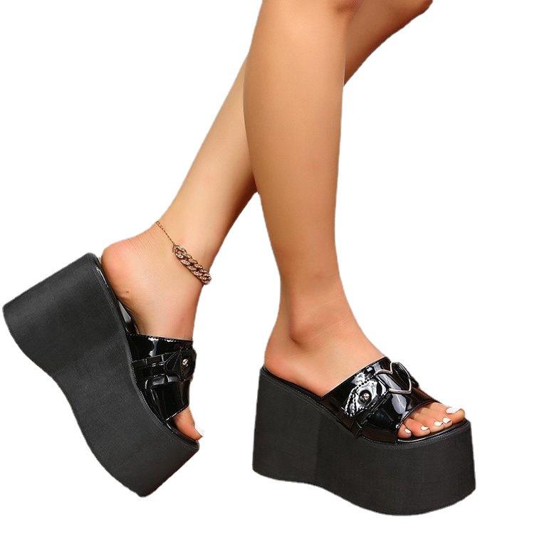 Fashion Women's Wedge Sandals, Luxury Slippers, Gothic Style, Fashionable, New Arrivals for Summer 2025