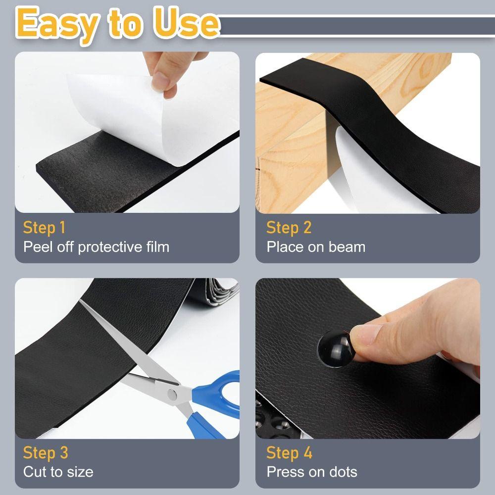 1,5 m Faux Wood Beam Strap 100 Tumstockar Flexibel Lucktäckande Rem Självhäftande Metallutseende Fönsterluckor Tillbehör Stugfönsterluckor