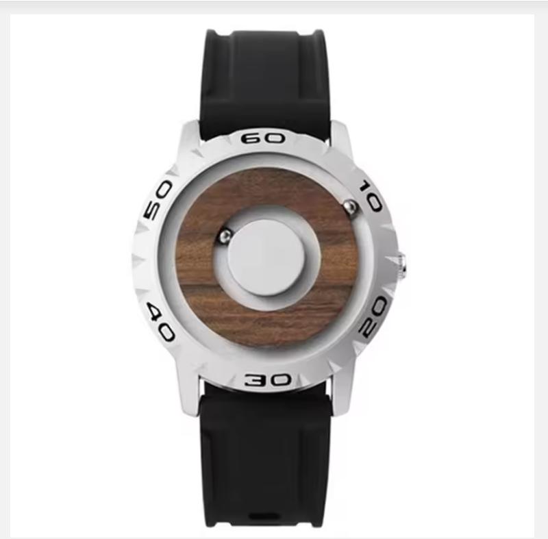 

Магнитные Деревянные Часы Мужские Кварцевые Наручные Часы EUTOUR Повседневные Простые Мужские Часы Водонепроницаемые Часы с Деревянным Ремешком для Мужчин