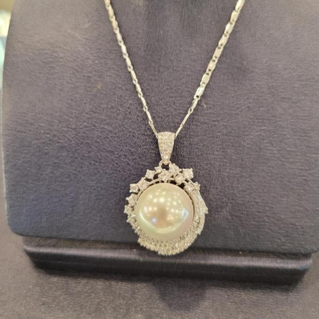 Atria Wedding Pearl N Nuclear Pearl Cubic Necklace APPNEJJ0003JJF