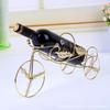 European Spring Tricycle Wine Rack - Bronze/Gold Fashionable Red Wine Holder W006.