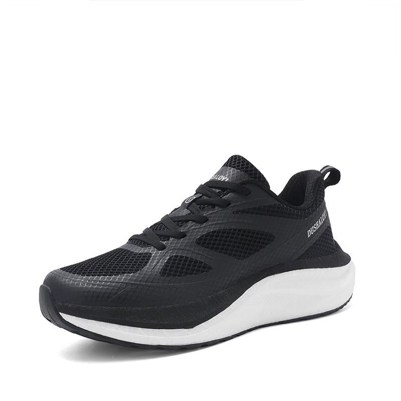 

Sports running shoes summer new breathable couple mesh shoes soft sole wear-resistant cushioning daily versatile casual shoes 45 чёрный