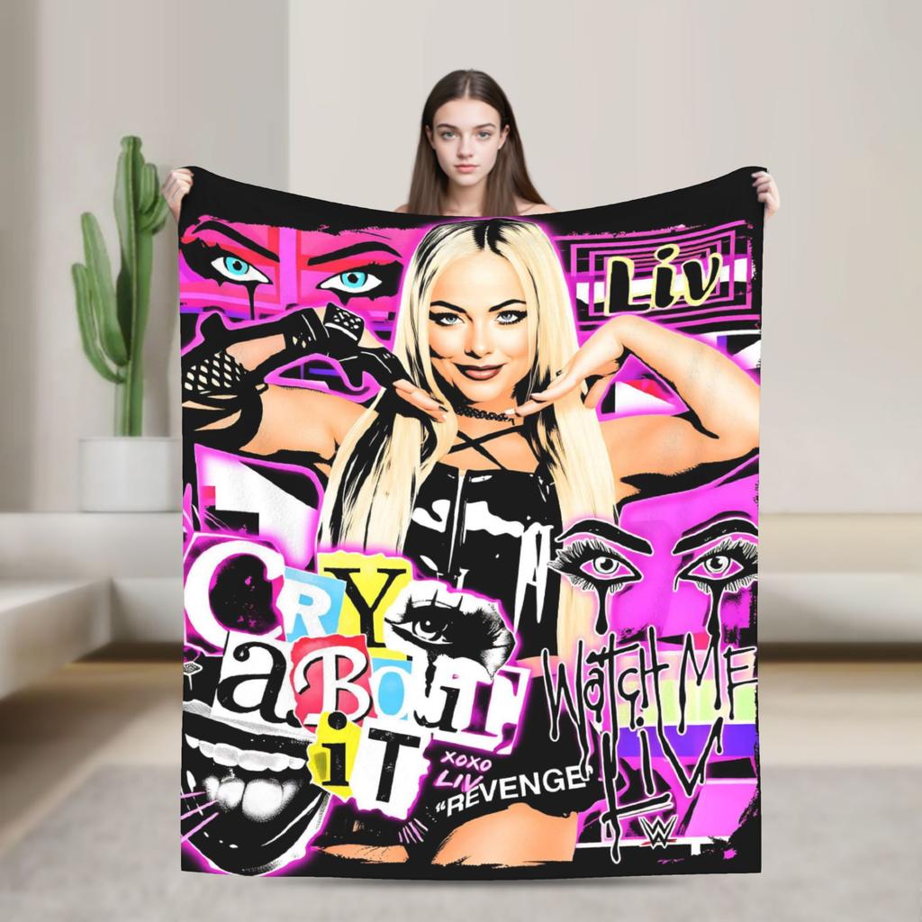 Warm Throw Blanket Travel Office Liv Morgan Blanket  Flannel Bedspread For Couch Chair Fashion Sofa Bed Cover