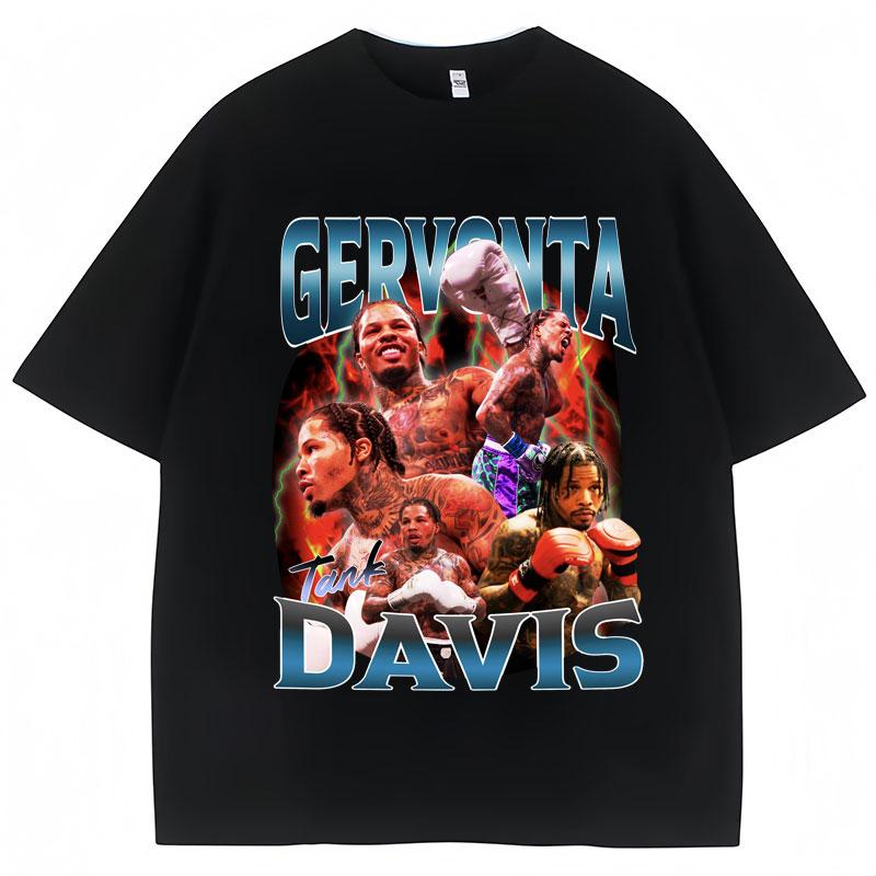 Tank Gervonta Davis Print Vintage Style T Shirt Harajuku Hip Hop Loose Vintage T Shirts Boxing Tee Shirt S