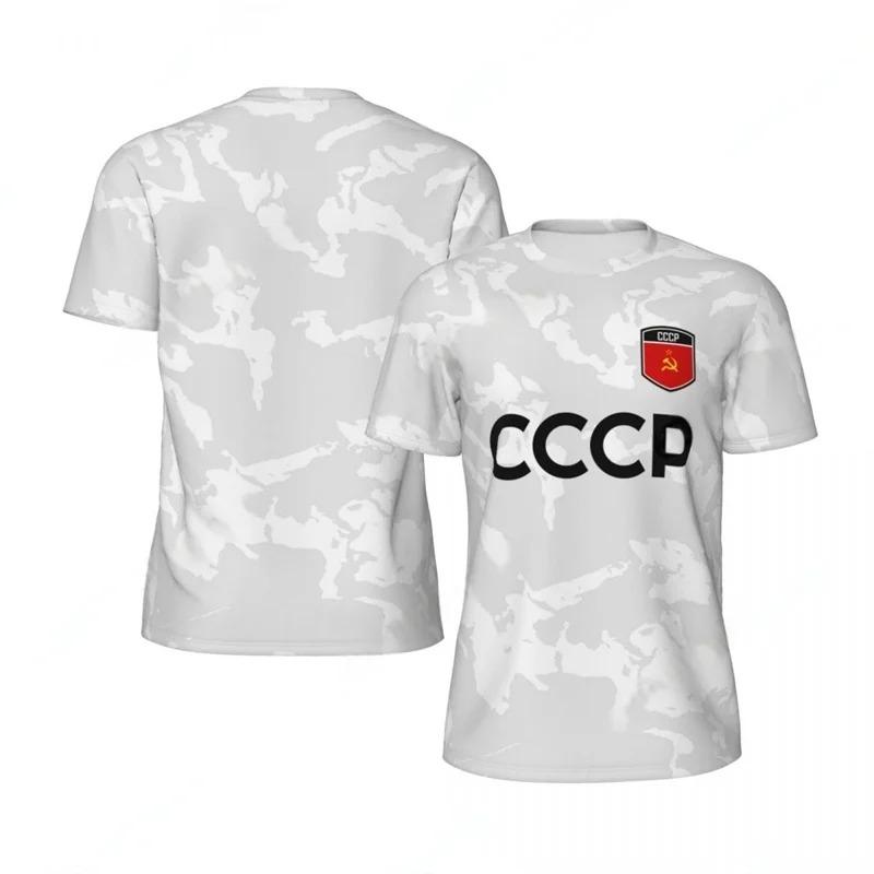 Football T-shirt Summer Oversized Soccer Running Short Sleeves Tops