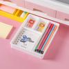 4-Compartment Stackable Desktop Organizer Box for Stationery and Small Items