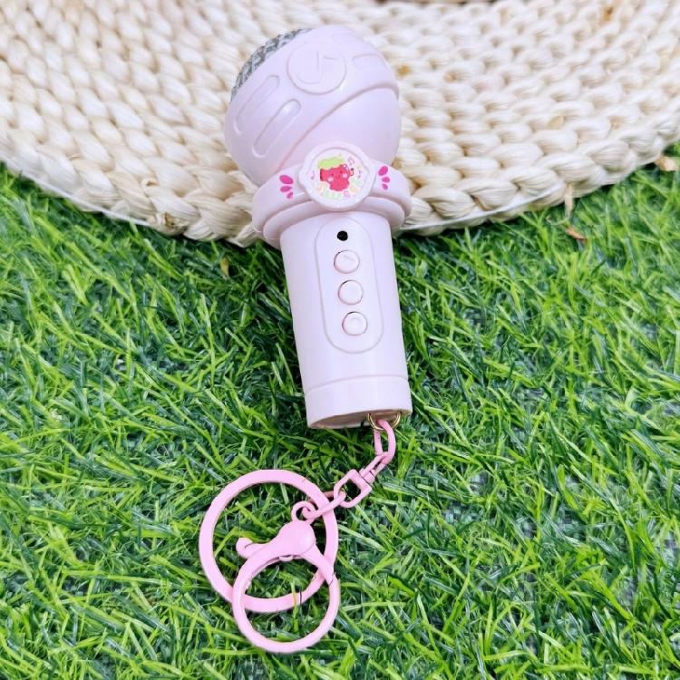 Kids Microphone Keychain Shape Recorder Pendant Reusable Recording Function Compactly Keyring Design Safe ABS Gift Item