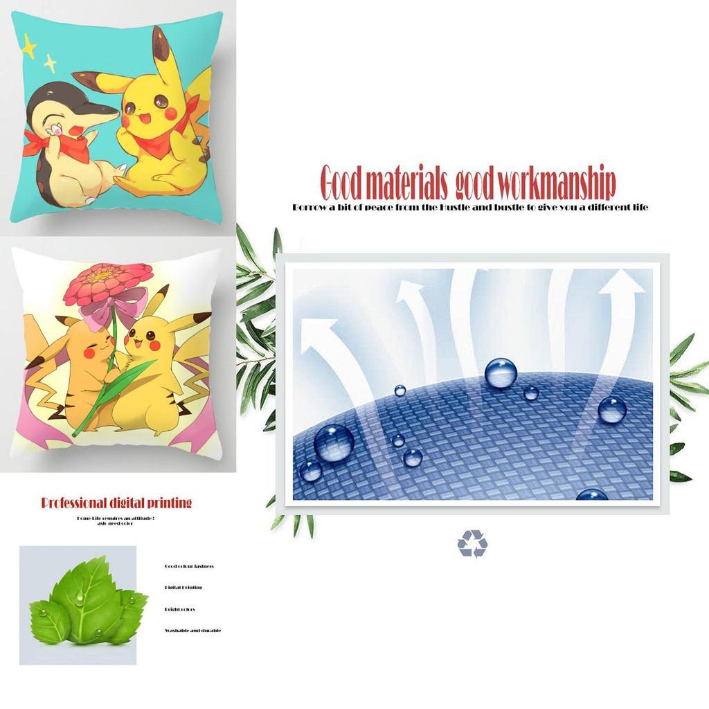 Bezaubernder Pokémon Kissenbezug für weichen und kuscheligen dekorativen Kissenbezug