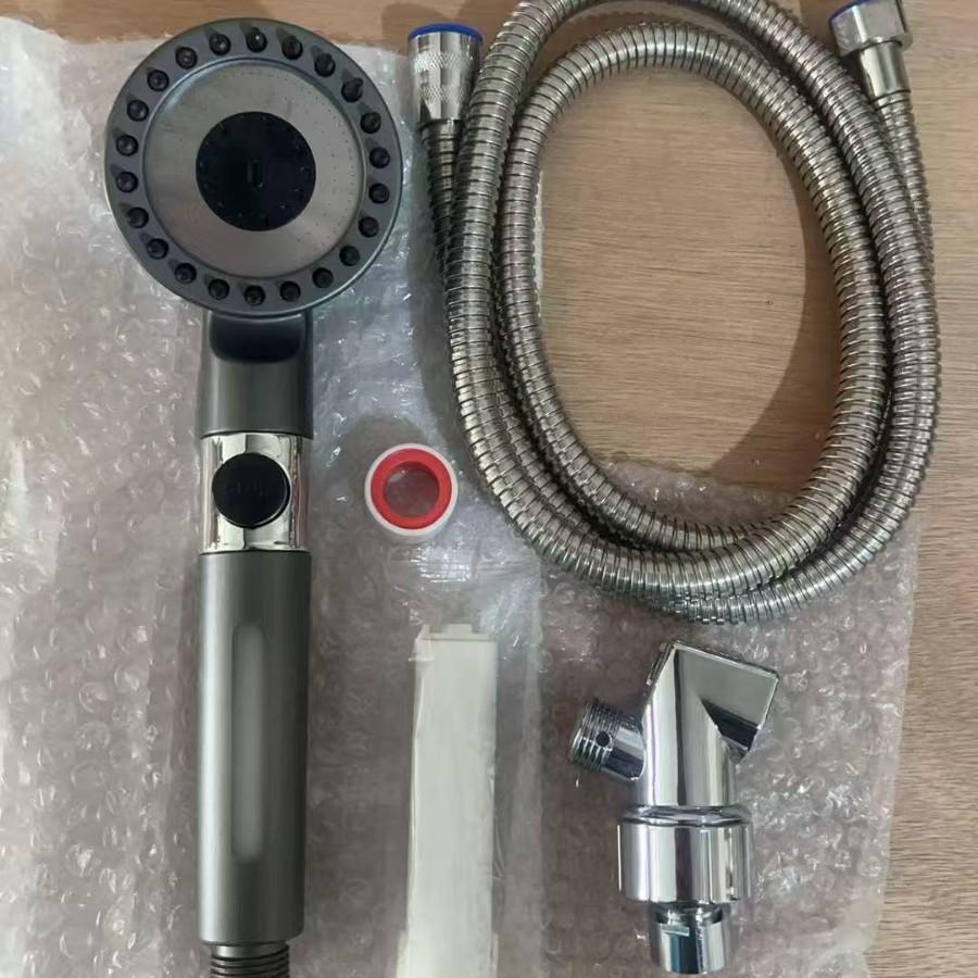 Handheld Shower Head Set with Booster Sprayer and Bathroom Holder