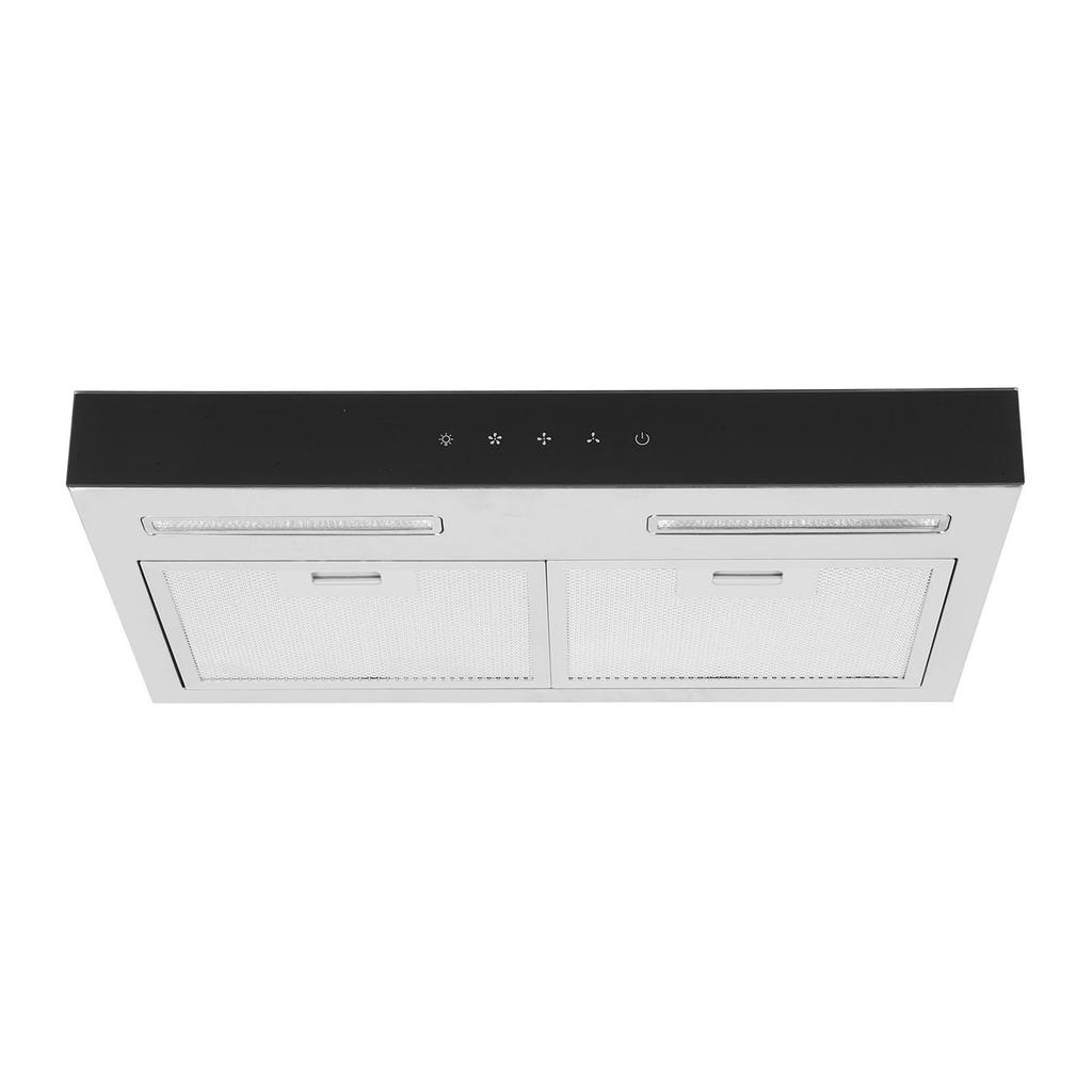 RV Stove Range Hood Stainless Steel Dual Exhaust Fan Touch Control 3 Adjustable Gear LED Light