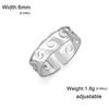 Cazador Beach Sea Wave Rings for Women Men Stainless Steel Adjustable Couple Rings Party Jewelry Birthday Gift Summer 2025 Trend