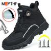New Outdoors Safety Shoes Men Boots Steel Toe Shoes Work Sneakers Puncture-Proof Indestructible Shoes Safety Boot for Engineers