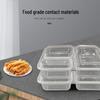 Disposable 3-Compartment Clear Meal Boxes with High Lids