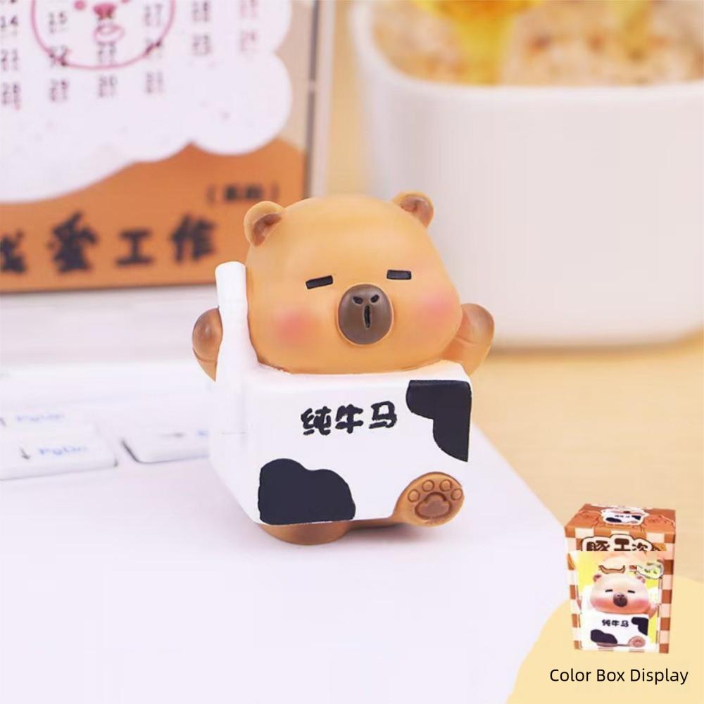 

Полимерные мультяшные фигурки капибары, разноцветные DIY аксессуары, миниатюрная статуэтка капибары, микроландшафт, мультяшное животное