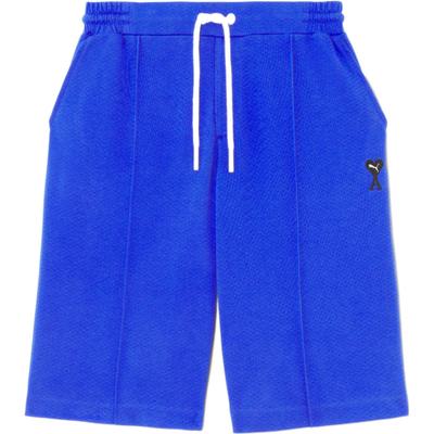 X Ami Heart Logo Loose Casual Shorts Men Bottoms Blue 534071-93