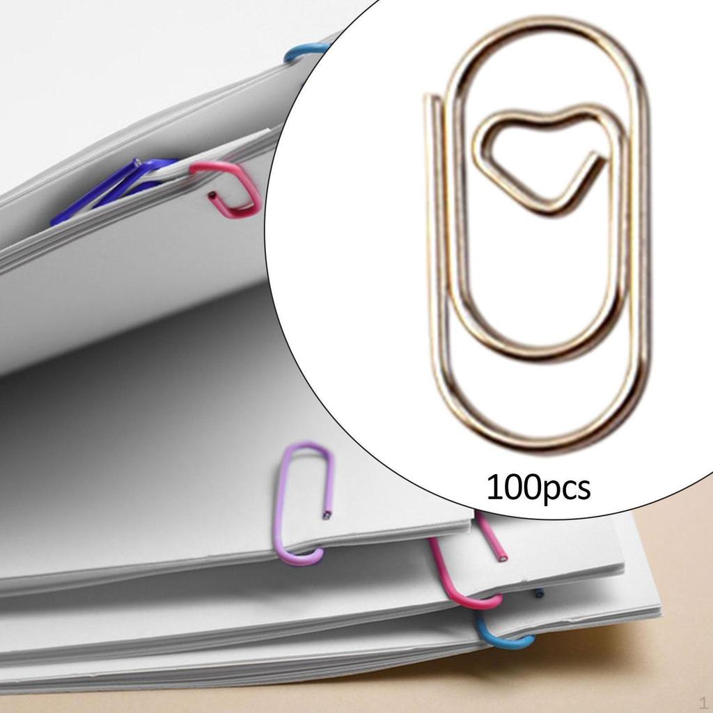 100 Pieces Paper Clips Notes Classified Metal Multifunction Vintage Style Paperclips Office