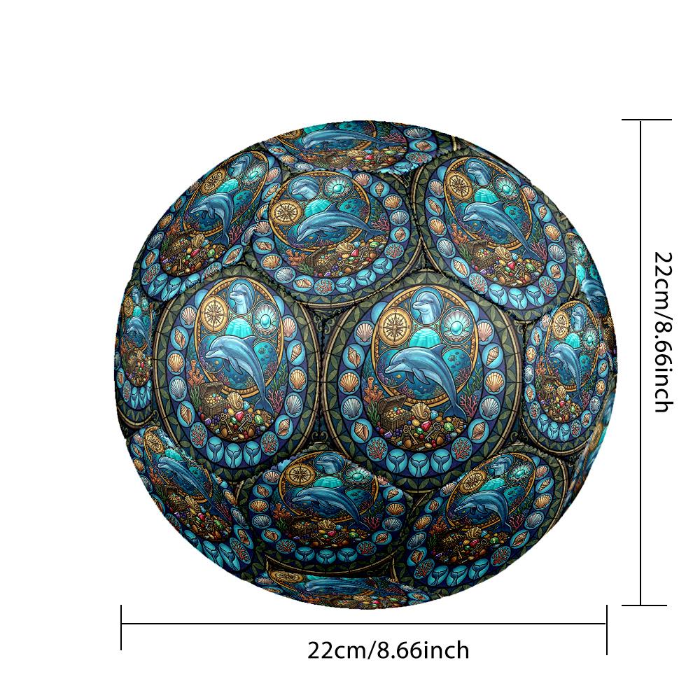 Ocean Treasure Glass Round Football Size 5 Adult Ball Suitable for Training Matches and Outdoor Team.