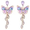 Damen Herbst & Winter Schmetterling Blume Lange Quastenohrringe