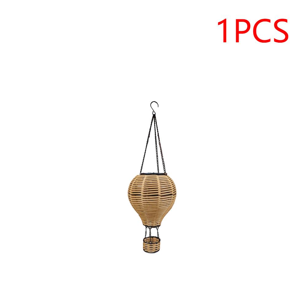 LED Solar Lantern Warm White Light Hot Air Balloon Solar Lantern Hanging 2V 80mA Waterproof for Lanterns Garden Patio Yard Party