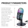Microfono USB Play Gaming Mic per PC Mac PS4/5 Microfono Podcast con RGB Mute Monitor Riduzione del Rumore per Registrazione Streaming