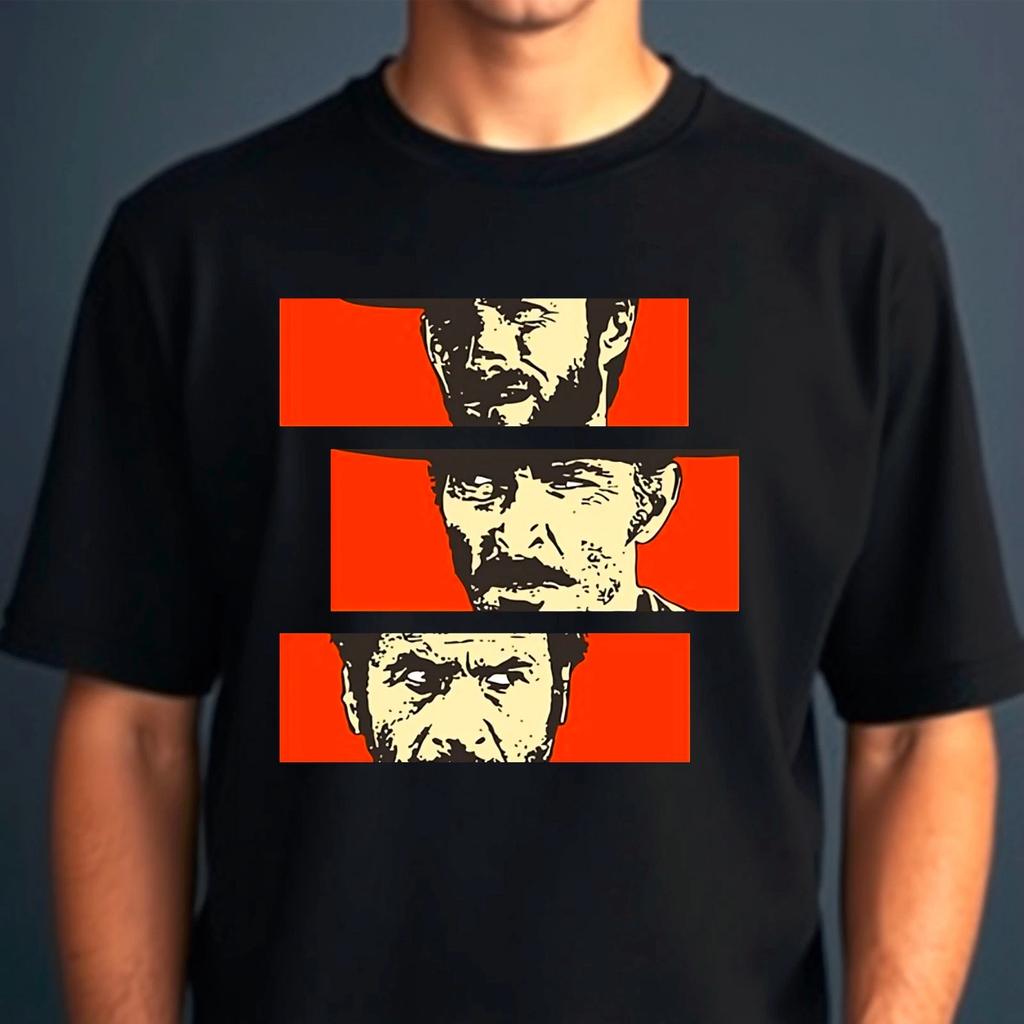 Western Filme T-Shirt, Neuheit Retro Vintage 90er Jahre Tee, The Good Bad Herren Freizeit