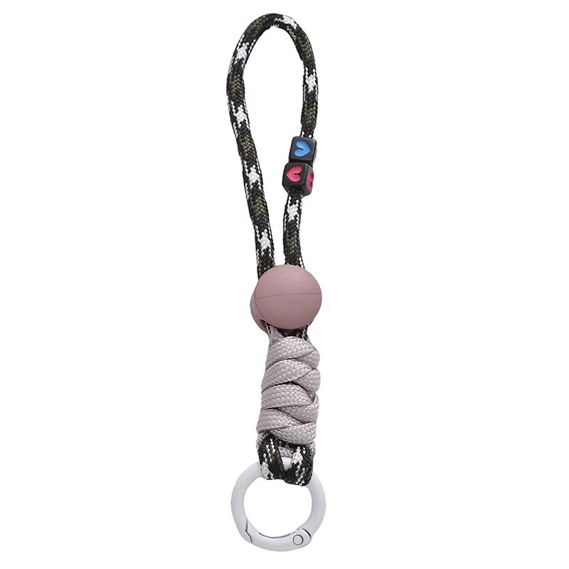 1Pc Handcrafted Woven Smiling Face Lanyard Creative Keychain For Short Universal Mobile Phone And Car Keychain Practical