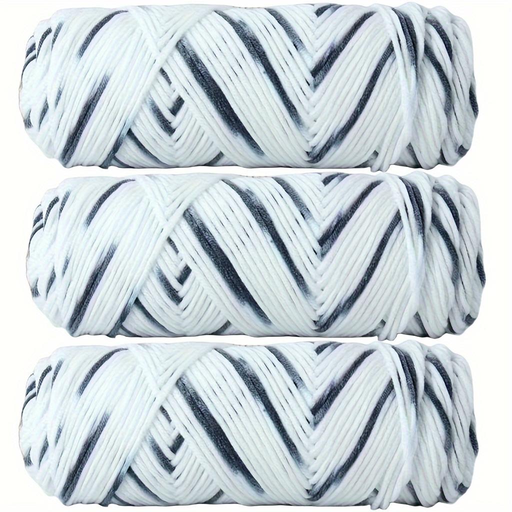 Vibrant 3pcs Yarn Bundle Soft & Thick 8-Strand Acrylic for DIY Knitting and Crochet, Ideal for Hats, 10.05oz Total