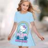 Girls 3D Print Dresses Kids Girl Party Short Sleeve Princess Dress Tank 3D  Likable Cartoon  Print Dress