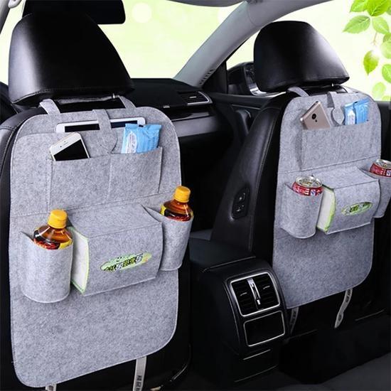 Car Rear Seat Organizer With Fabric Storage Bag For Children Car Interior Accessories
