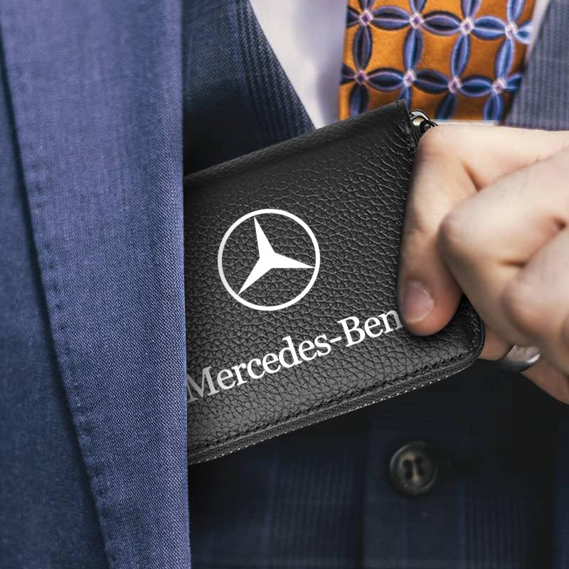 Genuine Leather Car Drivers License ID Card Passport Card Wallet For Mercedes-Benz AMG C500 C200 C300 A B C E GLA CLA GLK GL ML GLE W204 W205 W203