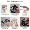 1pc Space-Saving Wall-Mounted Storage Rack, Suitable for Bathroom and Kitchen - Durable Plastic Shampoo, Shower Gel & Accessories Organizer