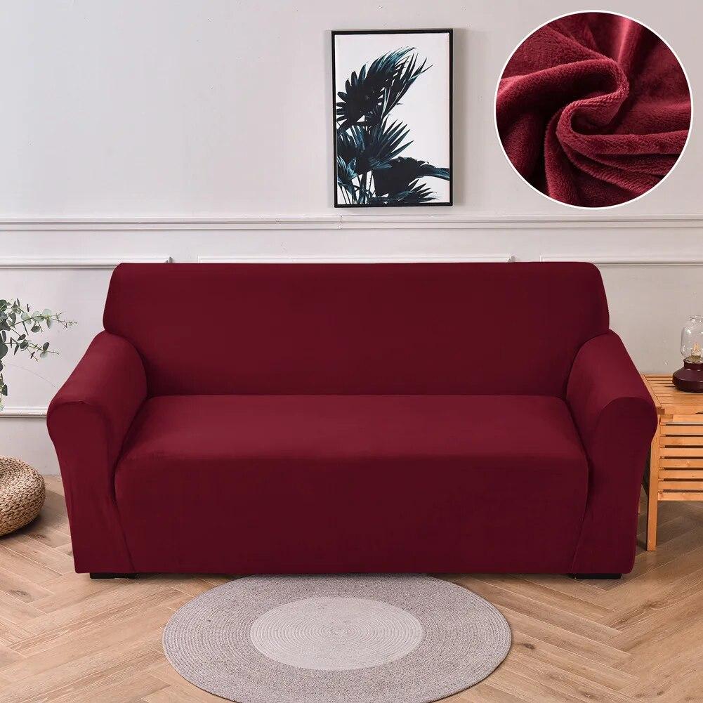 

Бархатные чехлы для диванов, толстые эластичные чехлы на 1/2/3/4 сиденья, однотонные чехлы для диванов, L-образные чехлы для диванов, защитные чехлы для скамеек