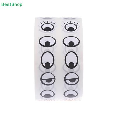 1000Pcs/Roll Self-Adhesive Eye Stickers Mini Eye Shaped DIY Sticker Black White Designs Halloween Party Children Toys Sticker