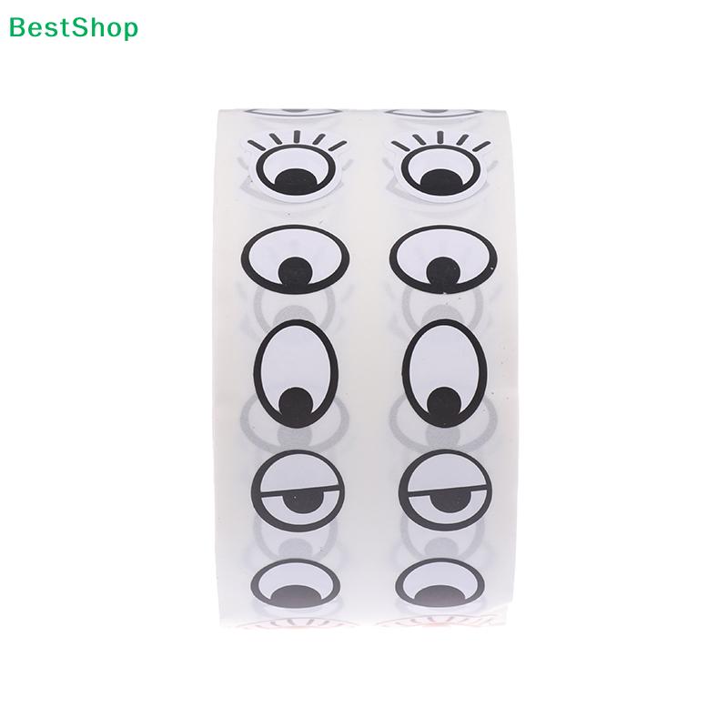 1000 Stück/Rolle Selbstklebende Augenaufkleber Mini Augenform DIY Aufkleber Schwarz Weiß Designs Halloween Party Kinderspielzeug Aufkleber