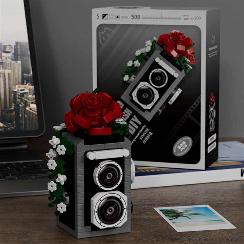 Preserved Flower Building Blocks Ornament Toy - Micro Particles Assembly Set