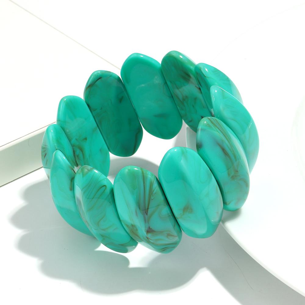 Богемный овальный эластичный акриловый браслет-манжета для женщин, уникальный дизайн, праздничные ювелирные изделия, браслет