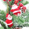 6Pcs Flocking Xmas Tree Hanging Red Christmas Tree Pendant Mini Santa Claus Pendant  Holiday Party