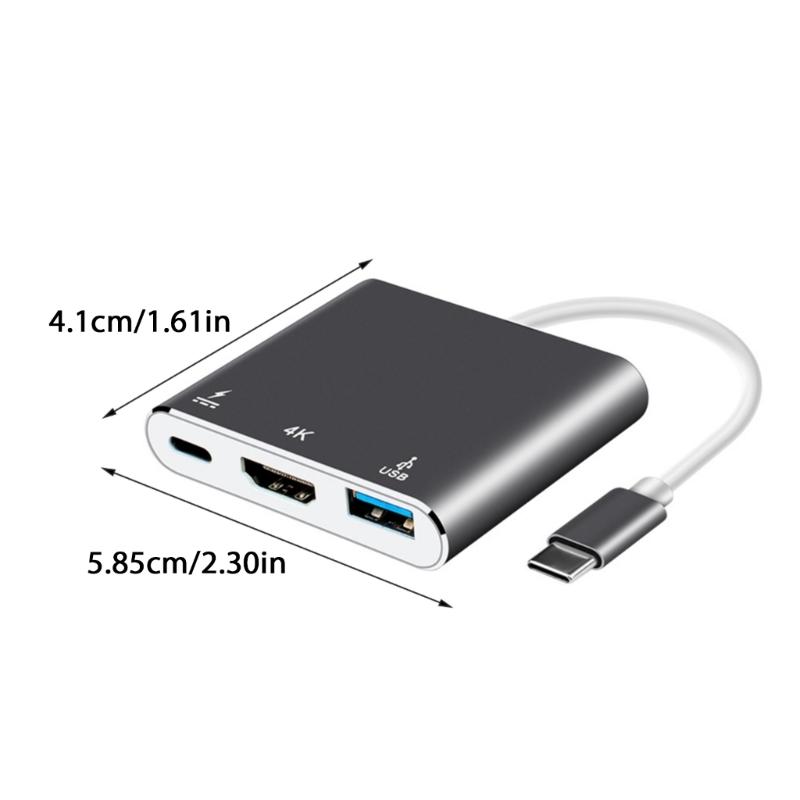 Type C to HDMIs Converter USB C to HDMIs Adapter for 4K Video Output and Fast Charging Supports for Devices Type C Hubs