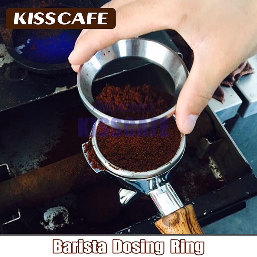 57MM 57.5MM Kaffeedosierring 304 Edelstahl Für Lelit Trichter Siebträger Kaffeezubehör Espresso Barista Werkzeuge