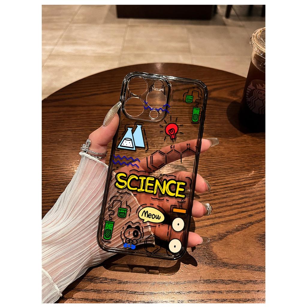 Cute Graffiti Doodle TPU Phone Case For IPhone 15 14 13 12 11 Pro Max X XR XS 8 7 Plus, Clear Shockproof Protective Cover