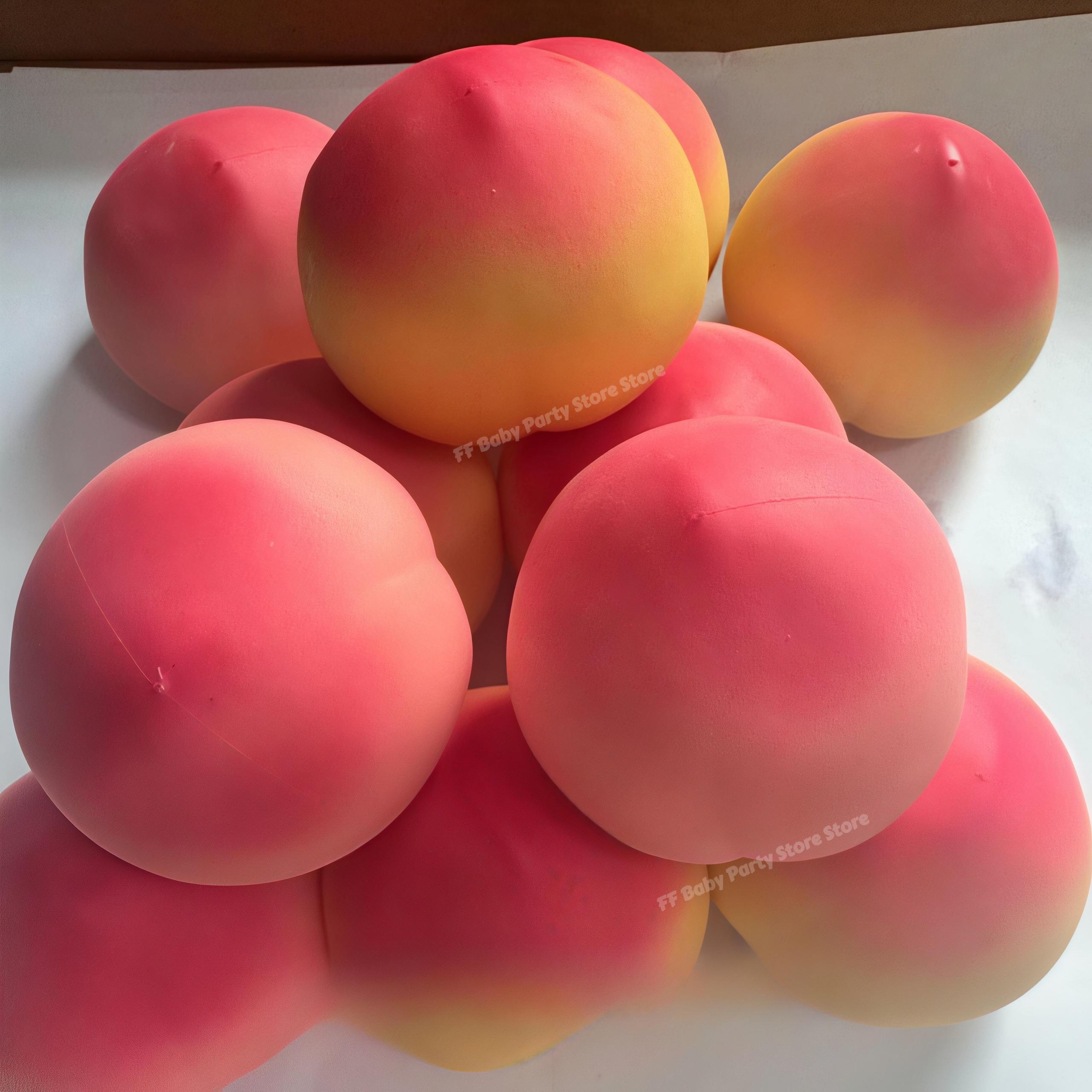 Krakend Geluid Perzik Fruit Squishy Speelgoed Langzaam Rijzend Stressverlichting Fidgets Knijpen Angstremmend Sensorisch speelgoed voor Volwassenen Feestcadeaus