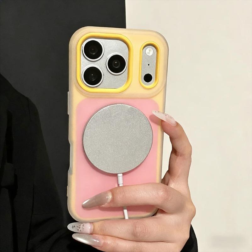 For iPhone 17 ProMax Jelly Candy Color for Magsafe Case for iPhone 13 12 14 15 16 Pro Max Plus Soft Silicon Lens Protect Cover
