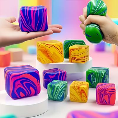 Sugar Malt Squishy Cube Clear Jelly Stress Easing Toy Super Soft Dough Fidget Asmr Squeeze Toy For Anxiety Nice Cube