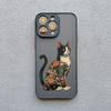 Japanese-style Colorful Cat Design Phone Case For iPhone 16 15 14 Pro Max Plus 11 12 13 Mini Pro Max XR X XS 7 8 SE2 Back Covers