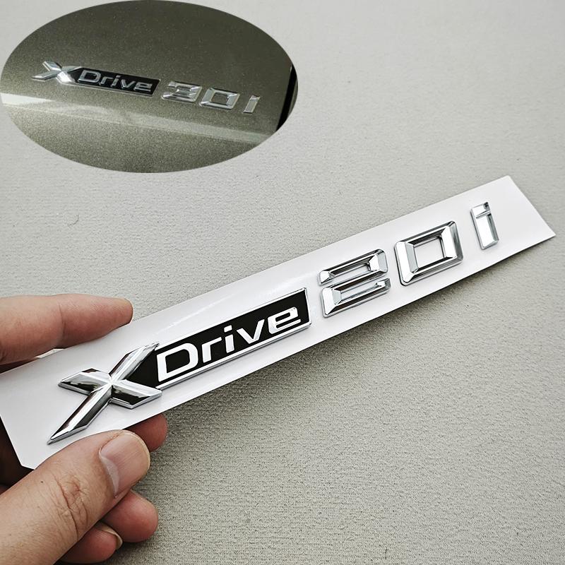 3D ABS Chrome Logo XDrive 18i 20i 23i 25i 30i 35i 40i 45i 48i Emblem Car Trunk Badge For BMW X3 X5 X6 F15 F16 F25 F30 Accessorie
