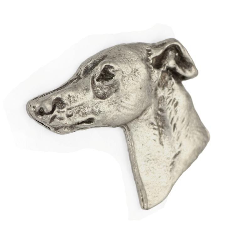Whippet - Hunde-Brosche in einer Geschenkbox, eleganter Anstecker, Reversanstecker für Jacke der Marke Art-Dog