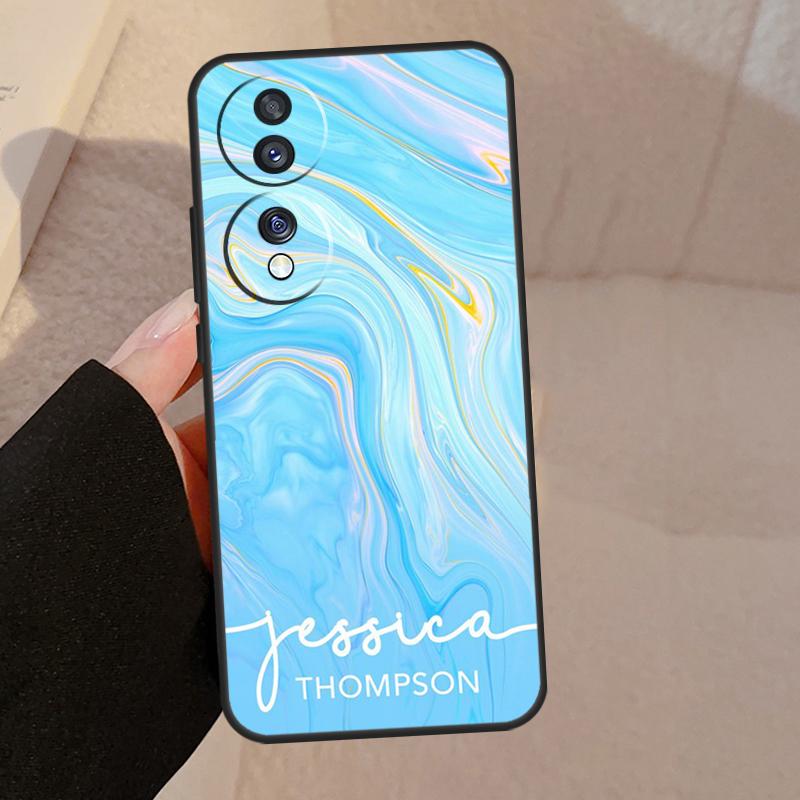 Personalised Name watercolour Case For Honor Magic 5 Lite Pro 50 70 90 8X 9X X6 X7 X8 X9 Honor X6a X7a X8a X9a X9b Cover