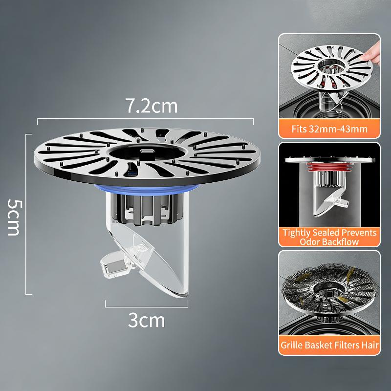 Floor Drain Core Shower Floor Strainer Cover Toilet Sewer Anti-Odor Plug Abs No Smell Bathroom Toilet Sewer Shower Drain